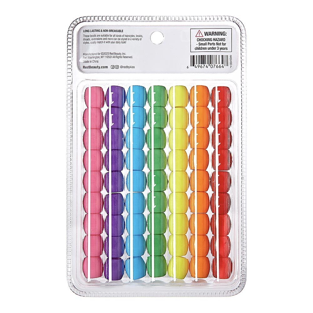 RED Hair Beads - Jumbo 63-pieces