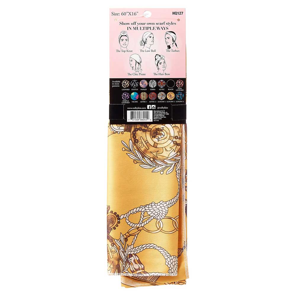 RED Satin Wrap Scarf 60"