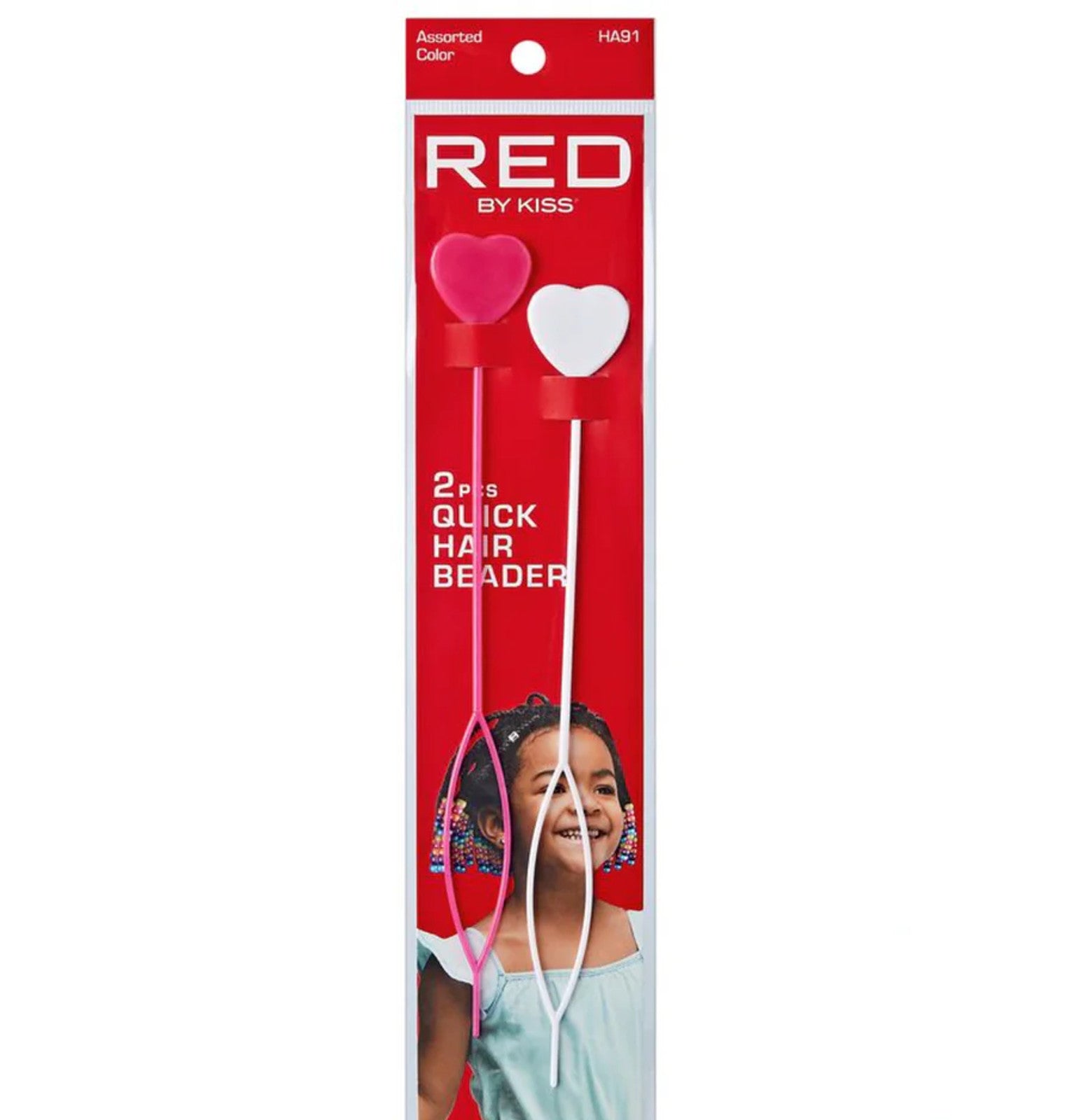 Kiss Red Hair Beader 2 PC Assorted - HA91