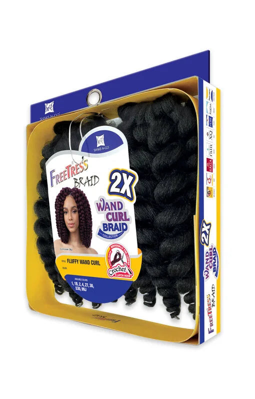 Freetress Crochet Braid 2x Wand Curl Fluffy Wand Curl