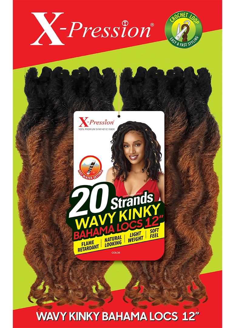 Outre X-Pression Wavy Kinky Bahama Locs 12"