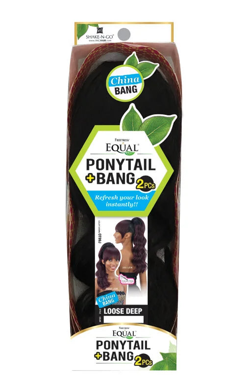 Freetress Ponytail + Bang - Loose Deep