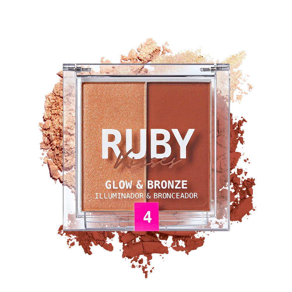 Ruby Kisses Glow & Bronze Highlighter Bronzer Duo