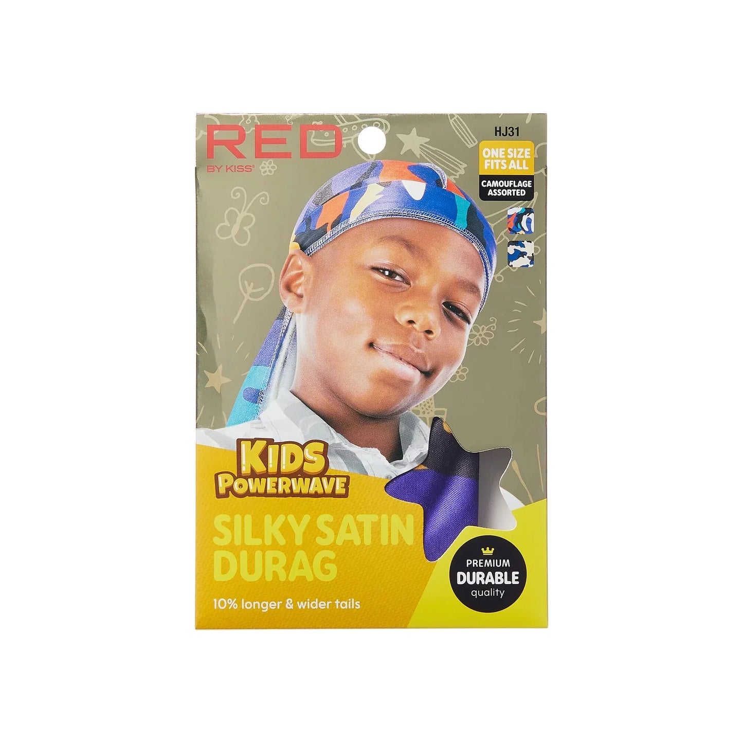 Red by KISS Powerwave Silky Satin Durag - KIDS