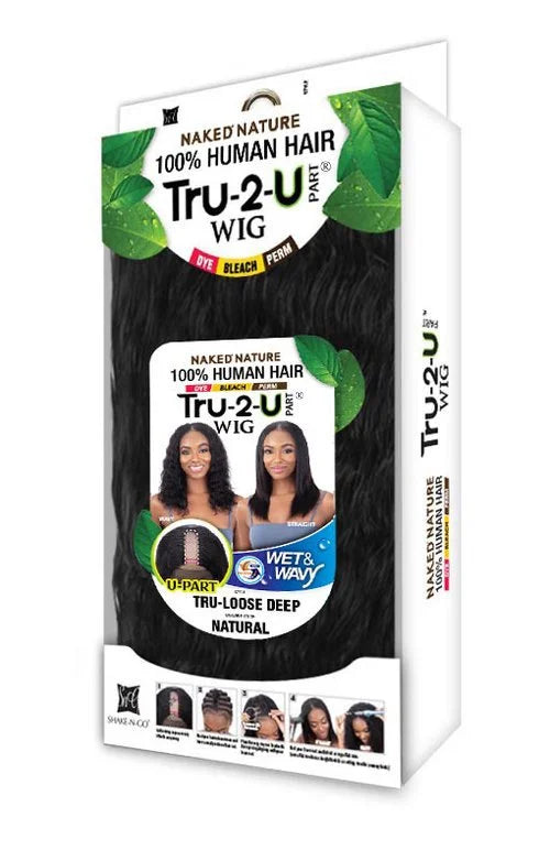 Naked Nature Human Hair Wig - Tru-2-U (U-Part) Loose Deep