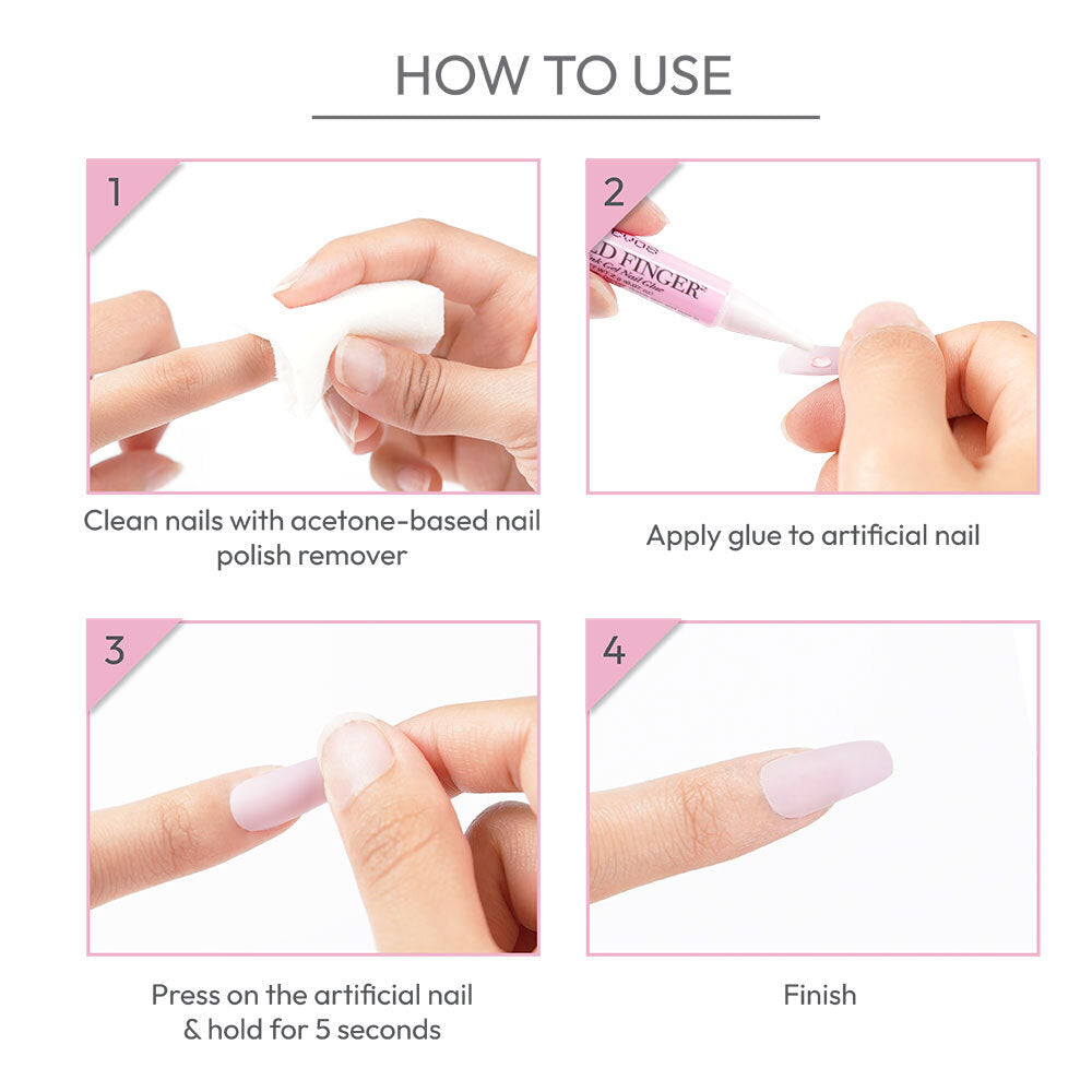 KISS Gold Finger Pink Gel Nail Glue (GGL04)