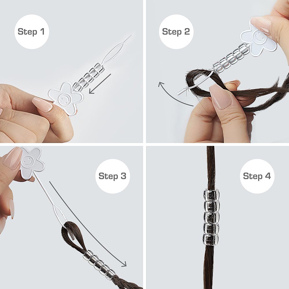 RED Hair Beads - Large 60-pieces