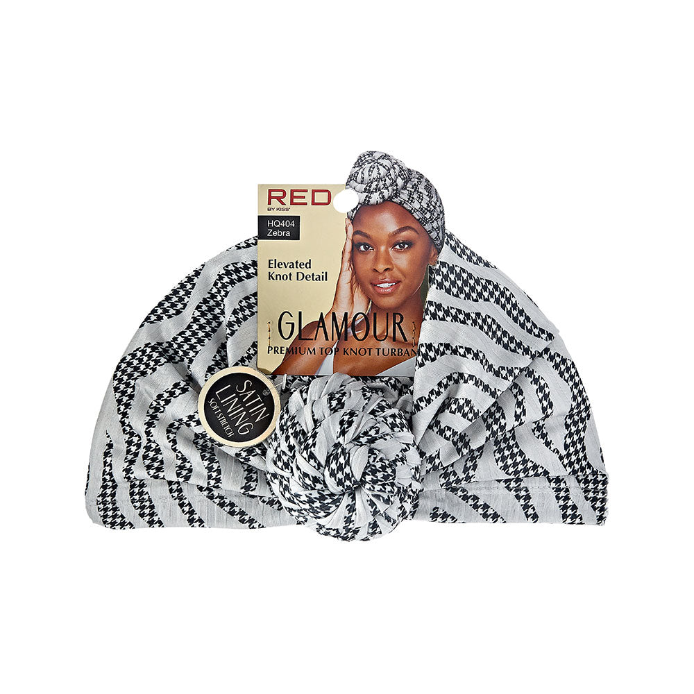RED by Kiss Glamour Premium Pre-Tied Top Knot Turban