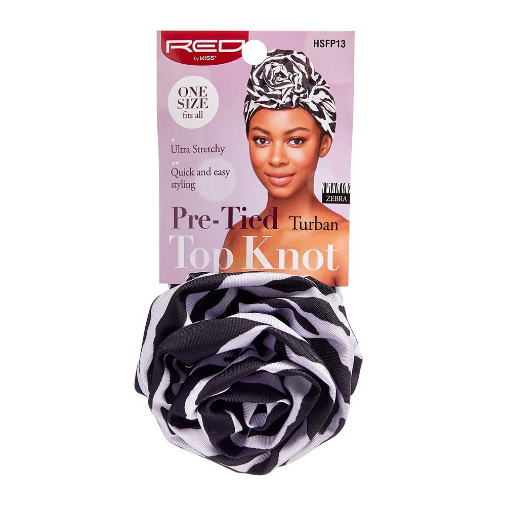 RED - Top Knot Turban