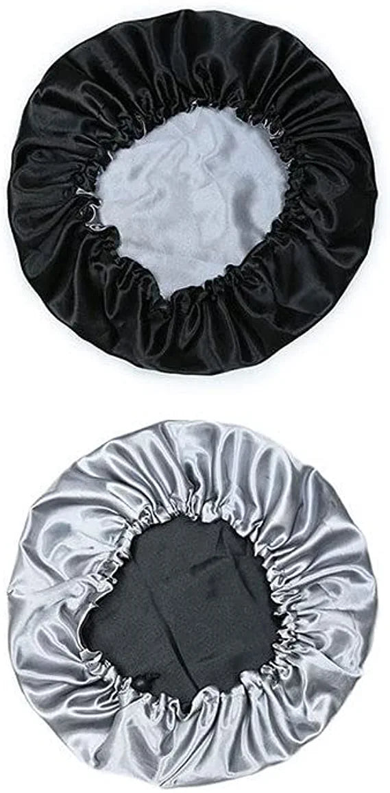 Envy Us Hair Satin Bonnet with Adjustable Drawstring - Double Layered - Sleeping Cap for Curly Hair, Natural Hair - Jumbo