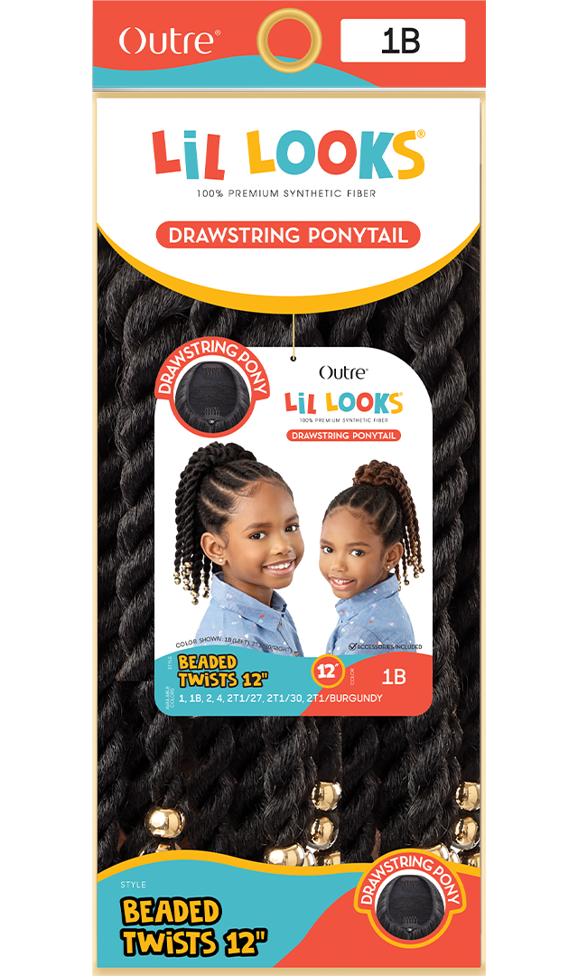 Lil Looks Ponytail - Beaded Twist 12"
