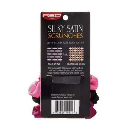 RED Silky Satin Scrunches