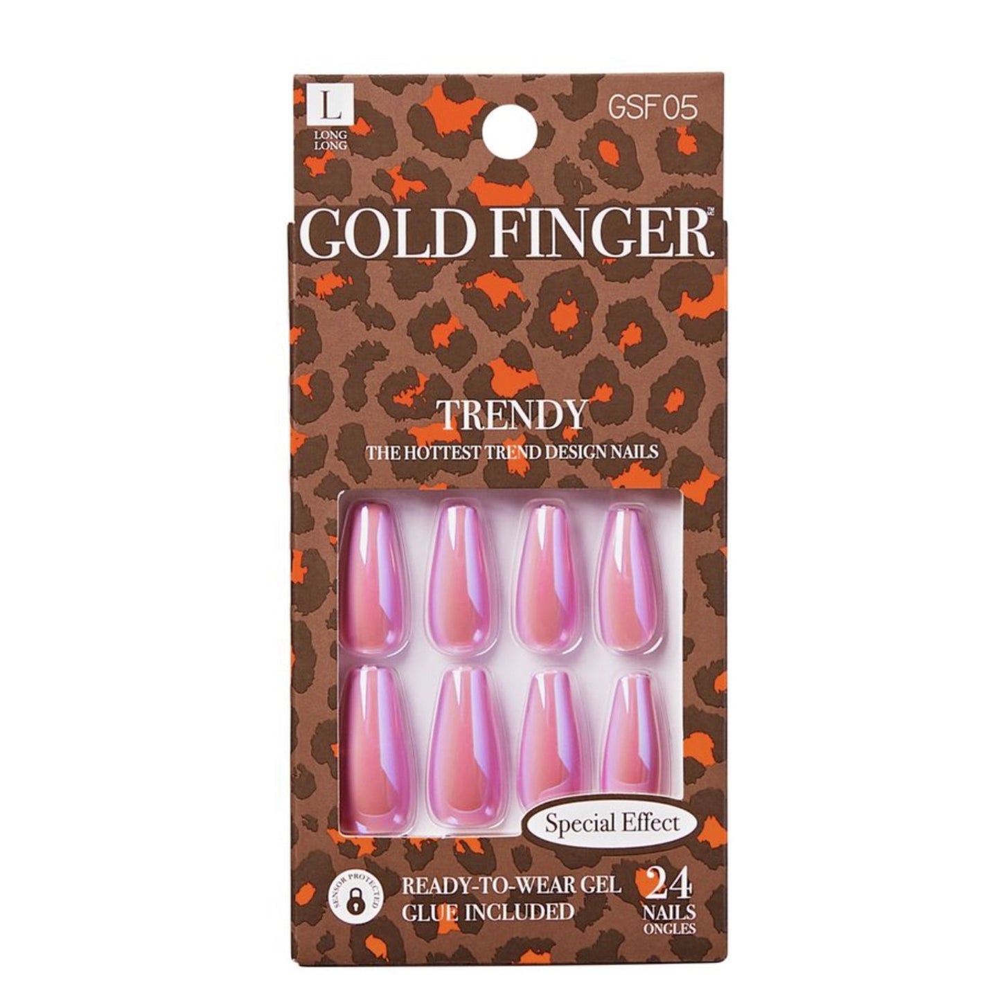 (D) KISS Gel Gold Finger Trendy Nails