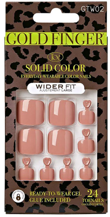 KISS Gel Gold Finger Solid Color Toenails