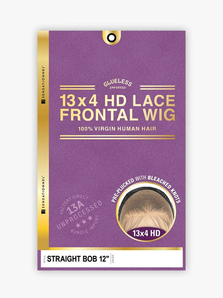Sensationnel 13A 13X4 Lace Frontalwigs - Straight Bob 12"