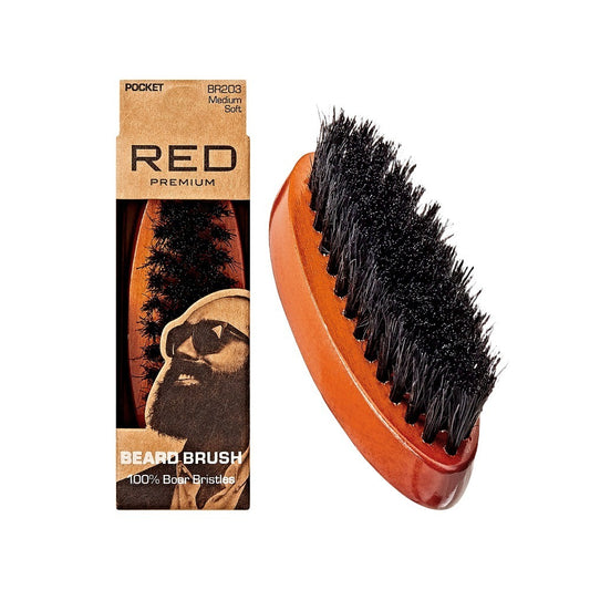 RED Premium Beard Medium Soft Pocket Brush (BR203)