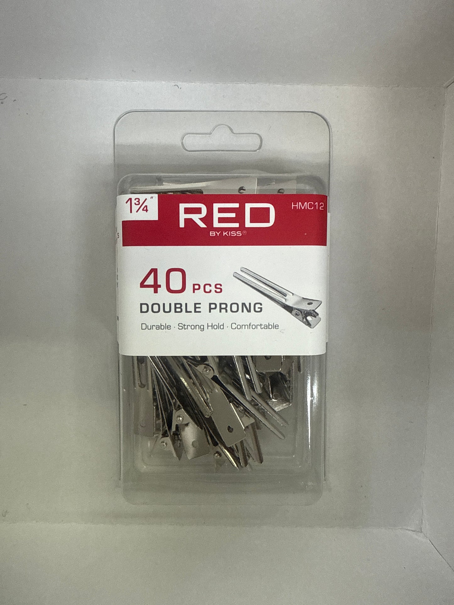 RED by Kiss 1 3/4" Double Prong Clips 80ct (HMC02)