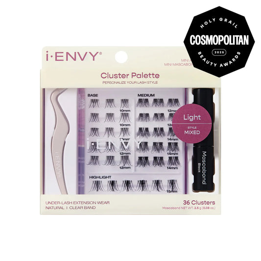 iENVY  Cluster Palette Kit - Refillable DIY Underlash Extension Palette with 36 Lash Clusters