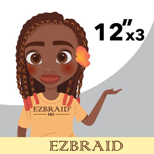 (D) EZBraid Braid Hair 12" - 3x