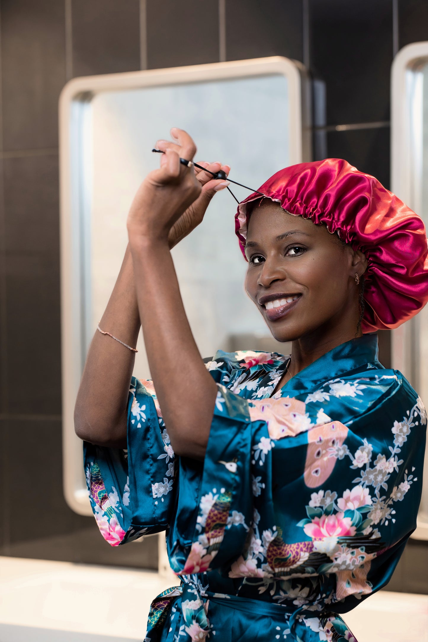 ENVY US HAIR Satin Bonnet with Adjustable Drawstring