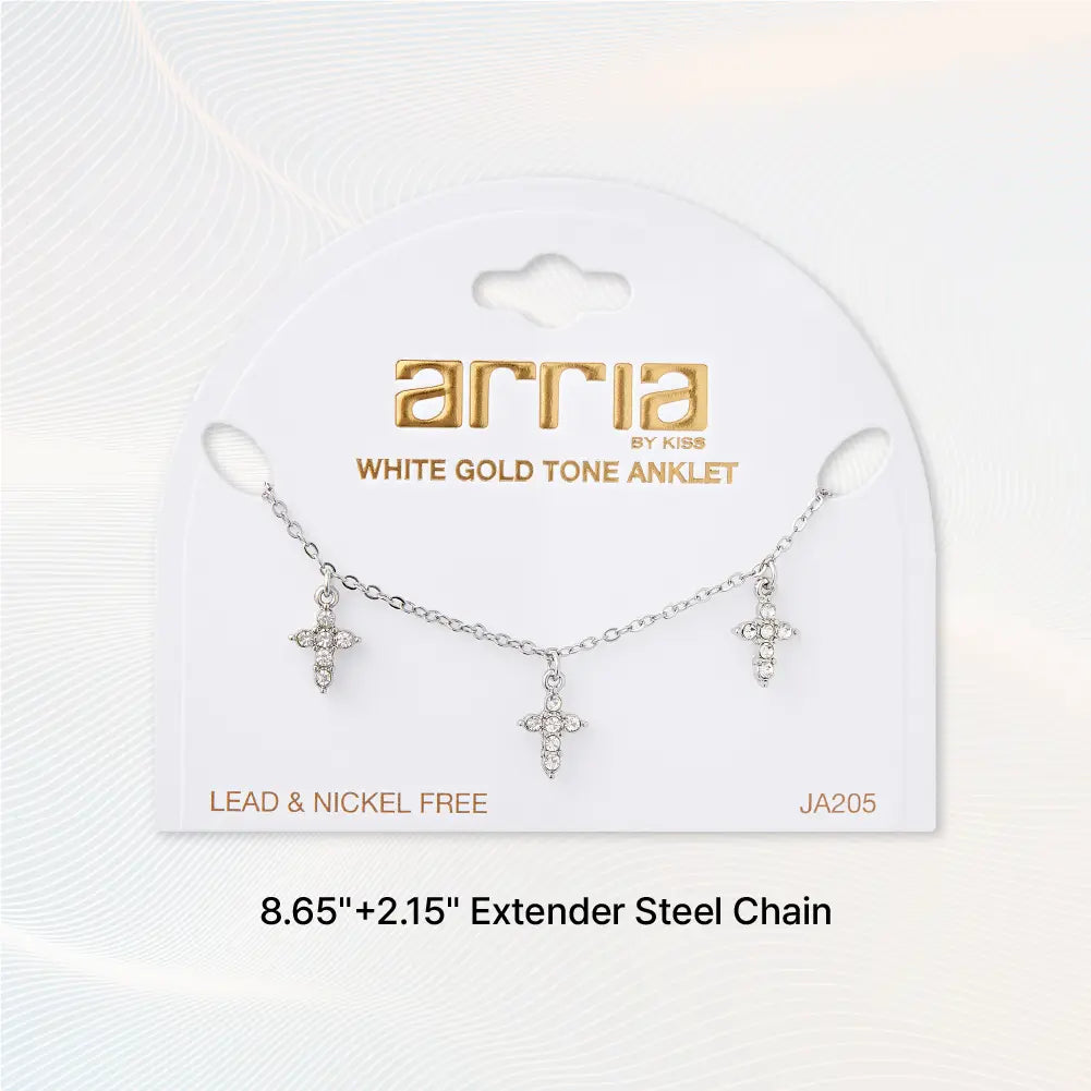 Red by Kiss Jewelry - White Gold Toned Anklet