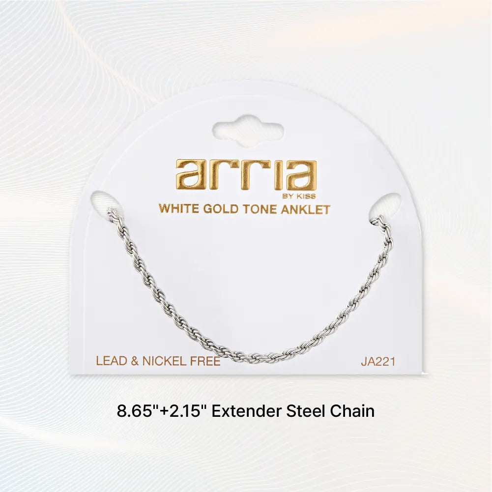 Red by Kiss Jewelry - White Gold Toned Anklet