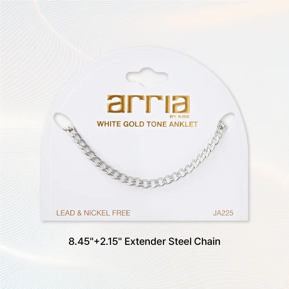 Red by Kiss Jewelry - White Gold Toned Anklet