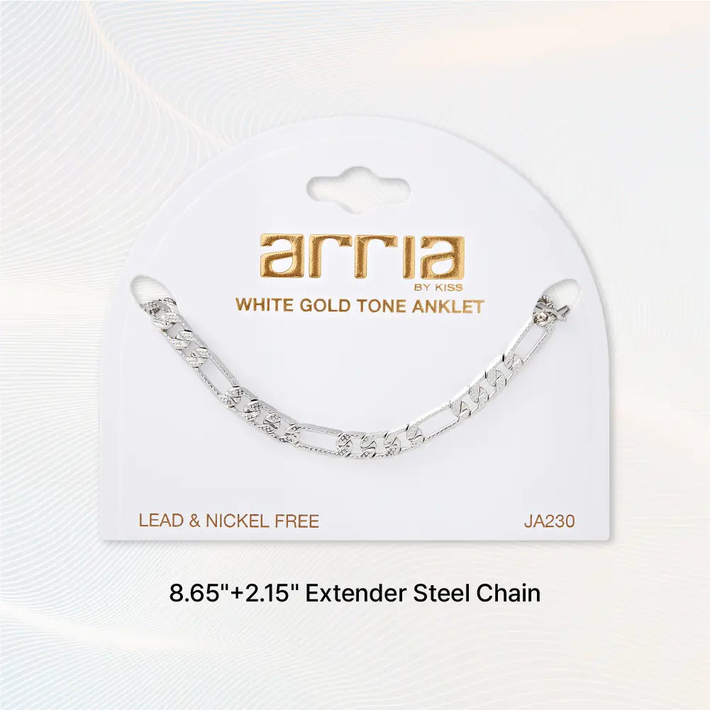 Red by Kiss Jewelry - White Gold Toned Anklet