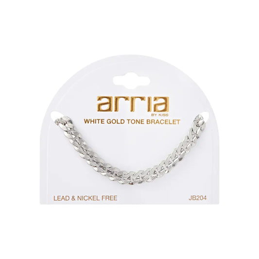 Arria By Kiss Jewelry - White Gold Tone Bracelet