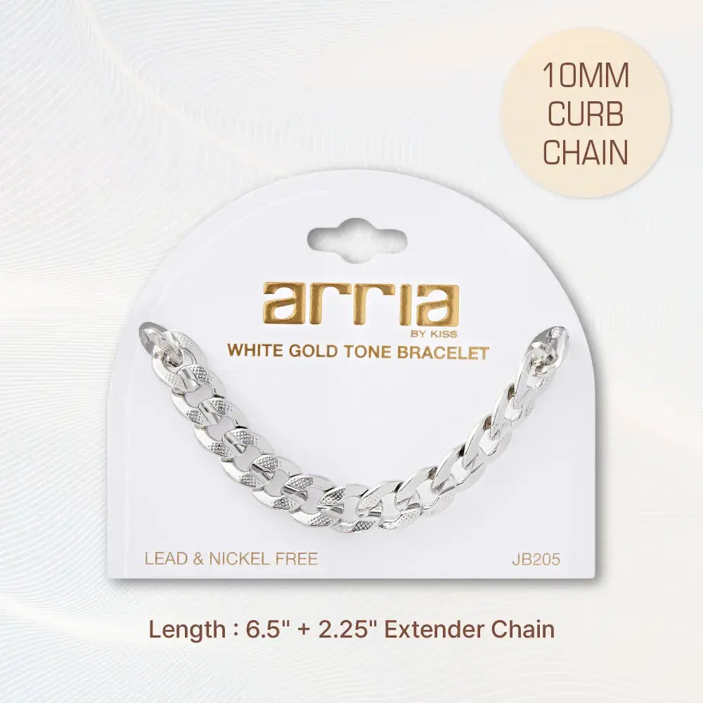 Arria By Kiss Jewelry - White Gold Tone Bracelet