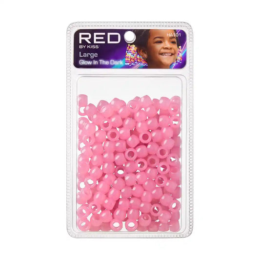 RED Hair Beads - Glow In The Dark