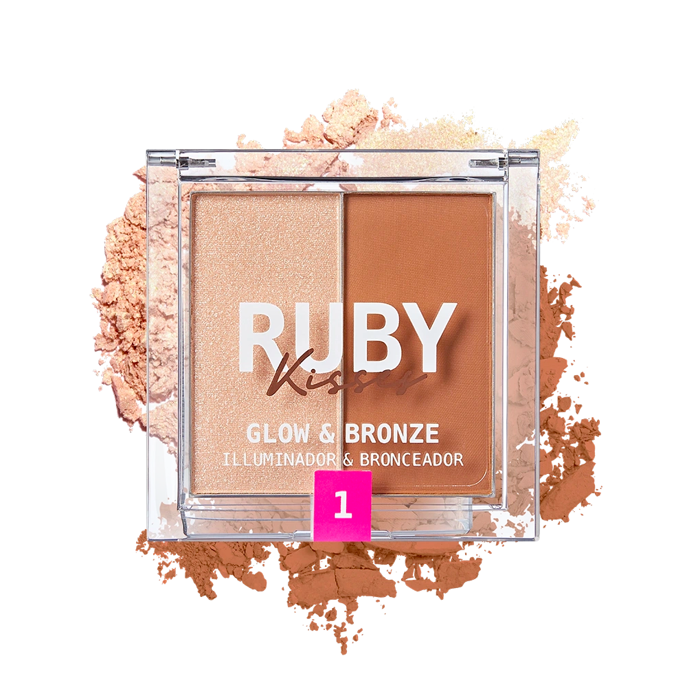 Ruby Kisses Glow & Bronze Highlighter Bronzer Duo