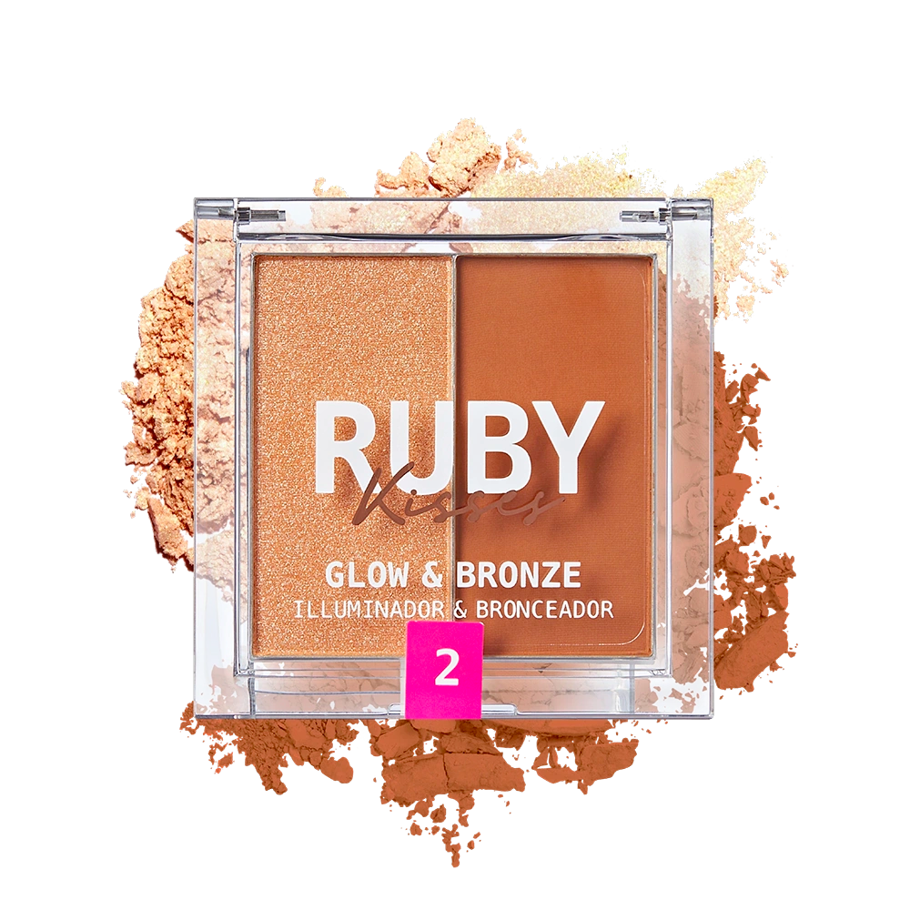 Ruby Kisses Glow & Bronze Highlighter Bronzer Duo