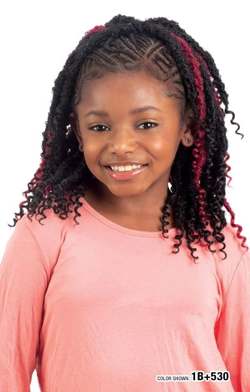 Freetress 3X Kids-Butterfly Loc With Curls 8"