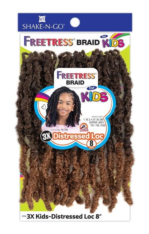 Freetress 3X Kids-Distressed Loc 8"