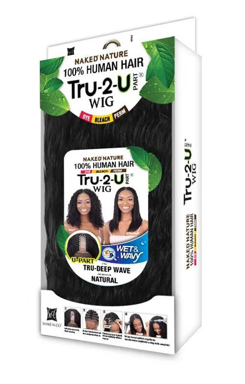 Naked Nature Human Hair Wig - Tru-2-U (U-Part) Deep Wave