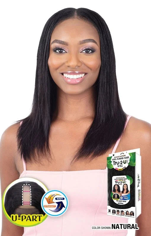 Naked Nature Human Hair Wig - Tru-2-U (U-Part) Deep Wave