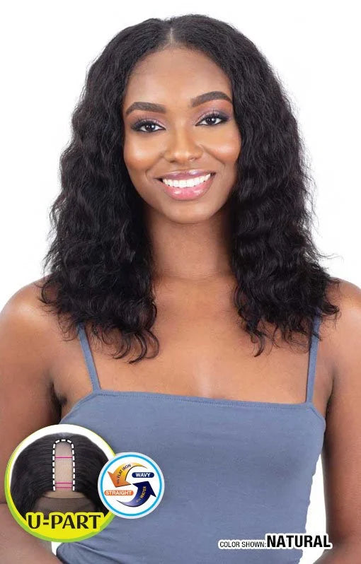 Naked Nature Human Hair Wig - Tru-2-U (U-Part) Loose Deep