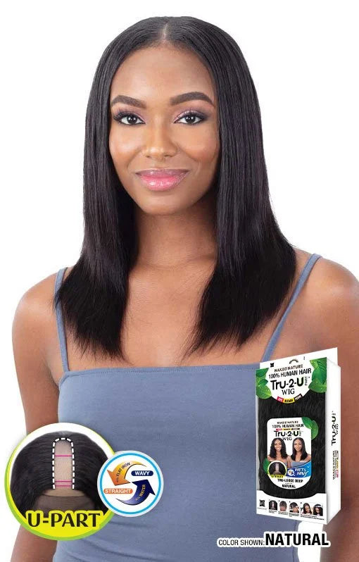 Naked Nature Human Hair Wig - Tru-2-U (U-Part) Loose Deep