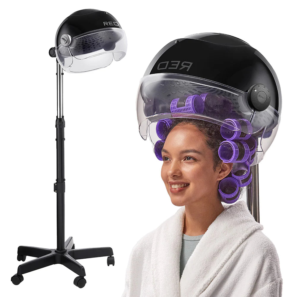 Red By Kiss - Ceramic Stand Hood Hair Dryer Adjustable Height 3 Temp Settings (BD21)