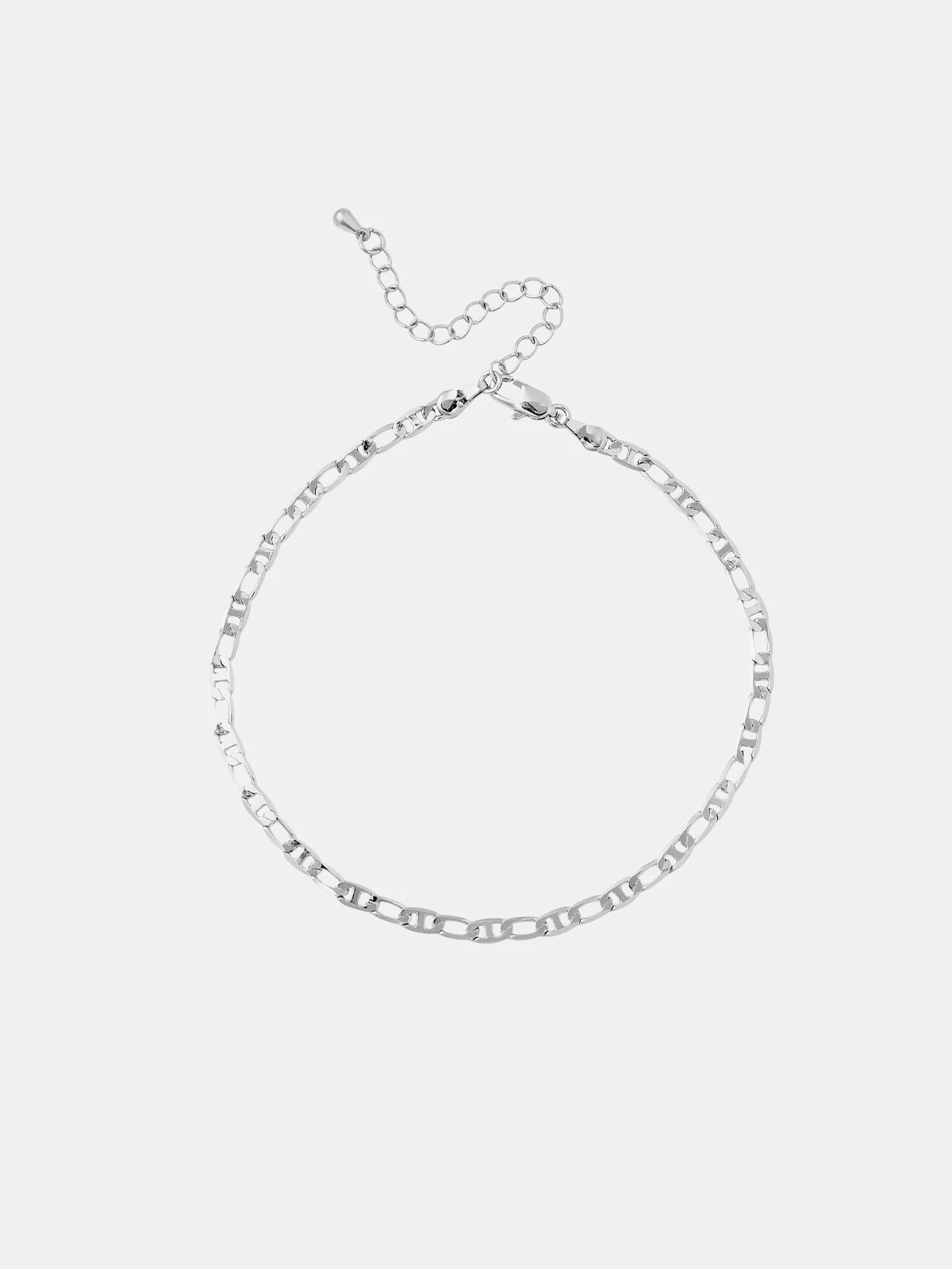 Red by Kiss Jewelry - White Gold Toned Anklet