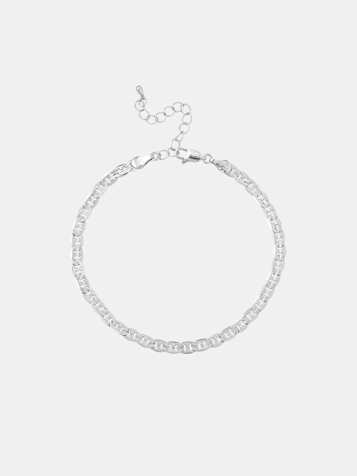 Red by Kiss Jewelry - White Gold Toned Anklet
