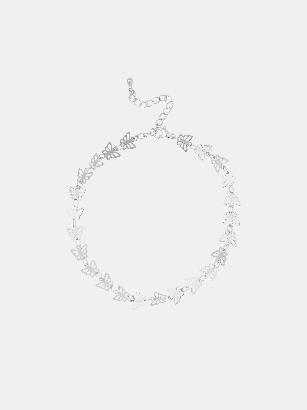 Red by Kiss Jewelry - White Gold Toned Anklet