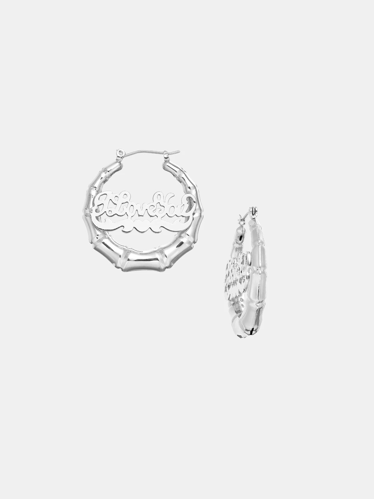 Red By Kiss Jewelry - Silver Bamboo Earrings