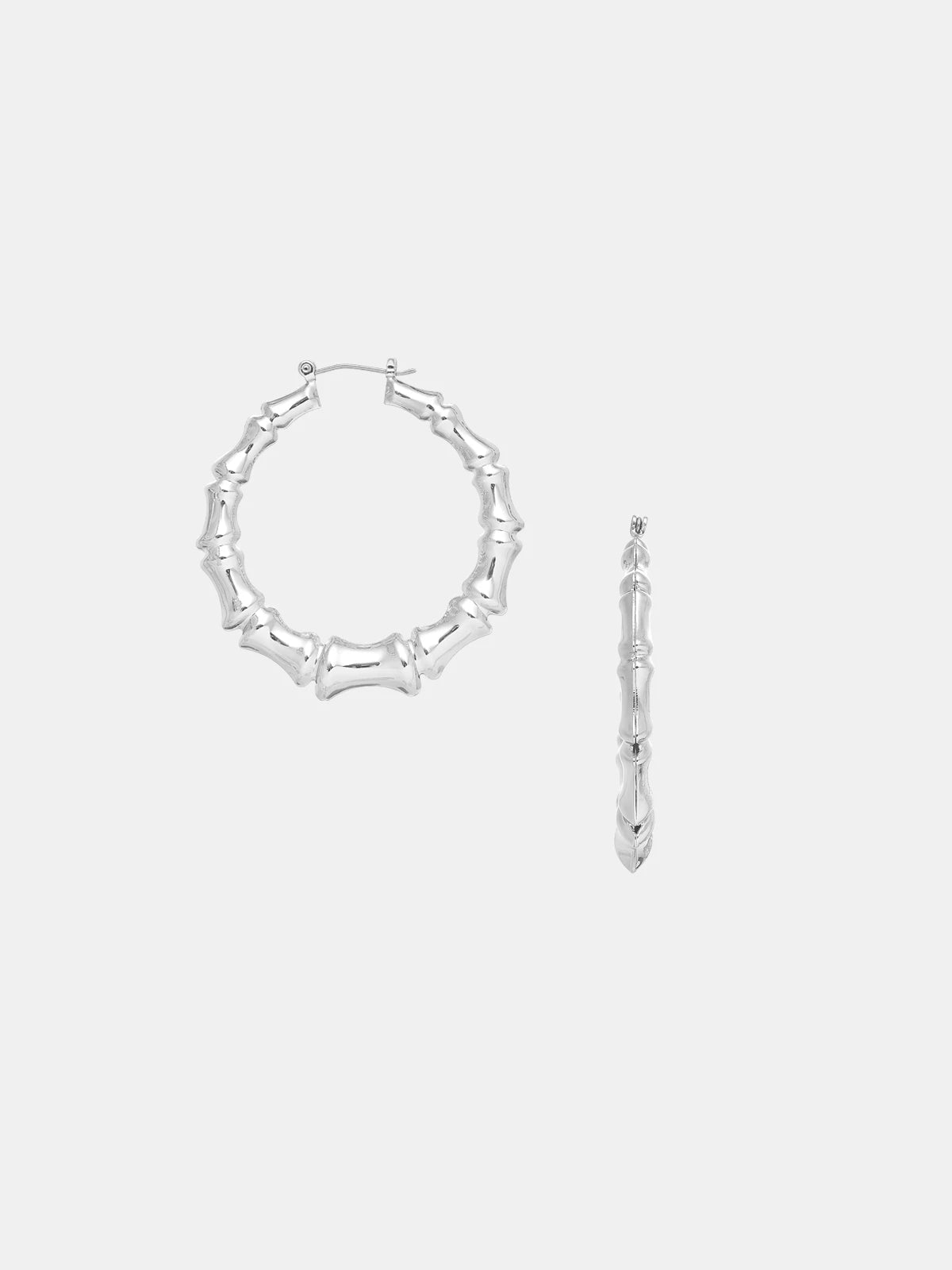 Red By Kiss Jewelry - Silver Bamboo Earrings