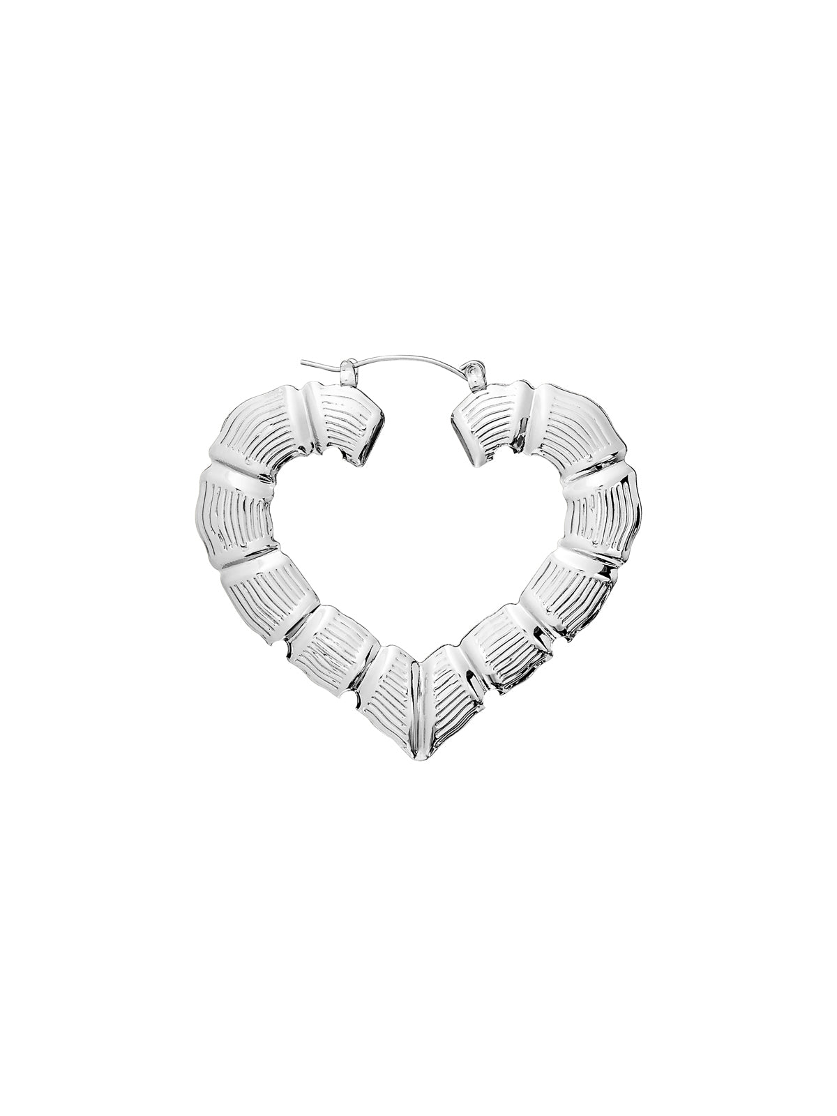 Red By Kiss Jewelry - Silver Bamboo Earrings