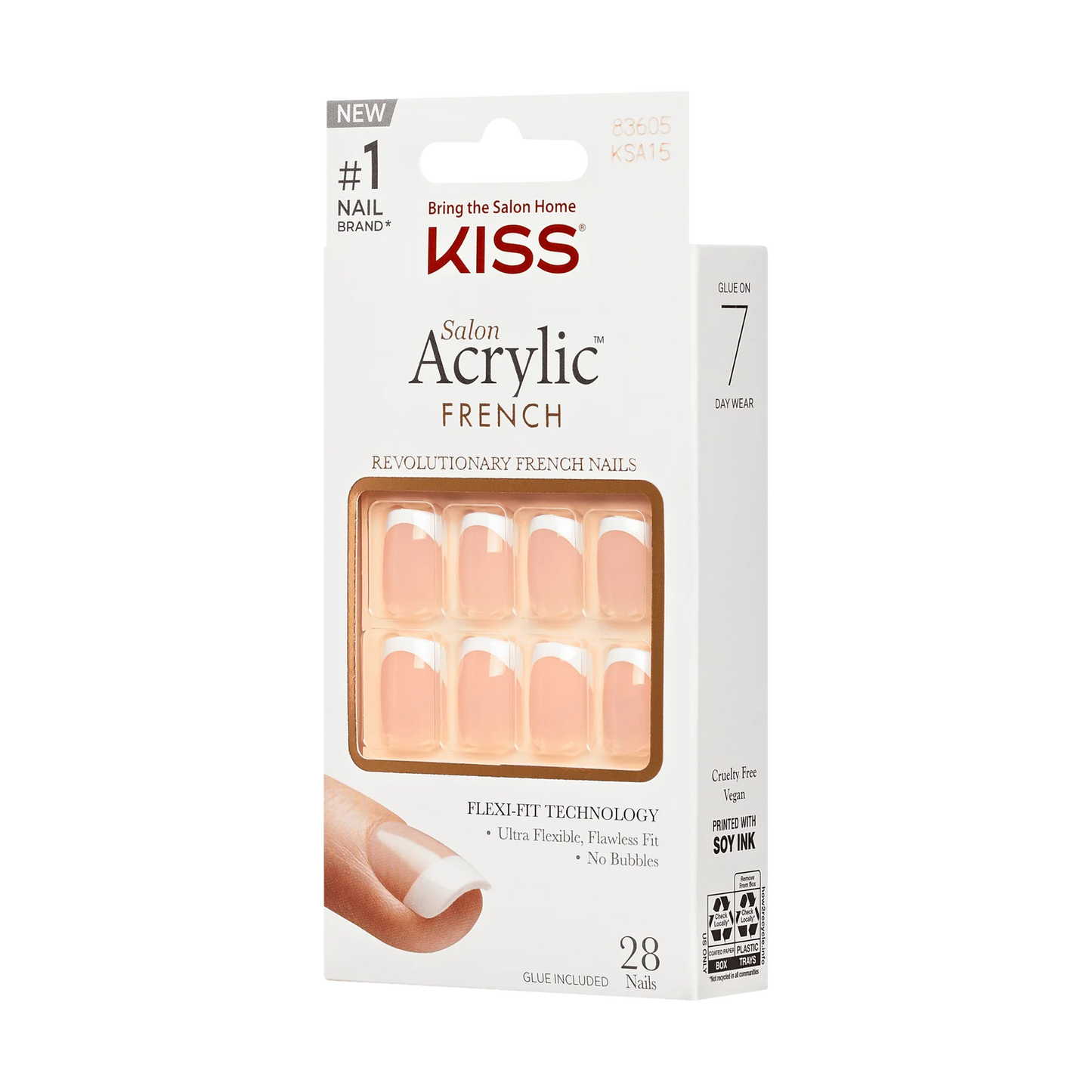 KISS Salon Acrylic French Nails
