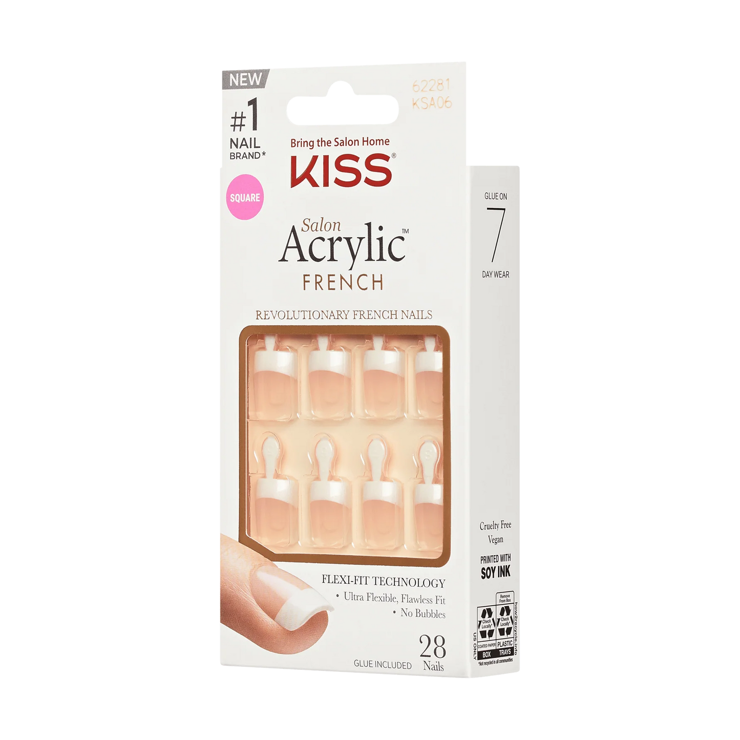 KISS Salon Acrylic French Nails