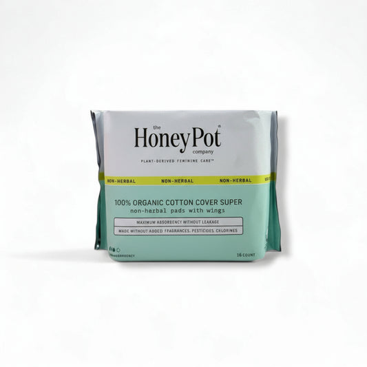 The Honey Pot - Organic Cotton Cover Non-Herbal Super Pads with Wings