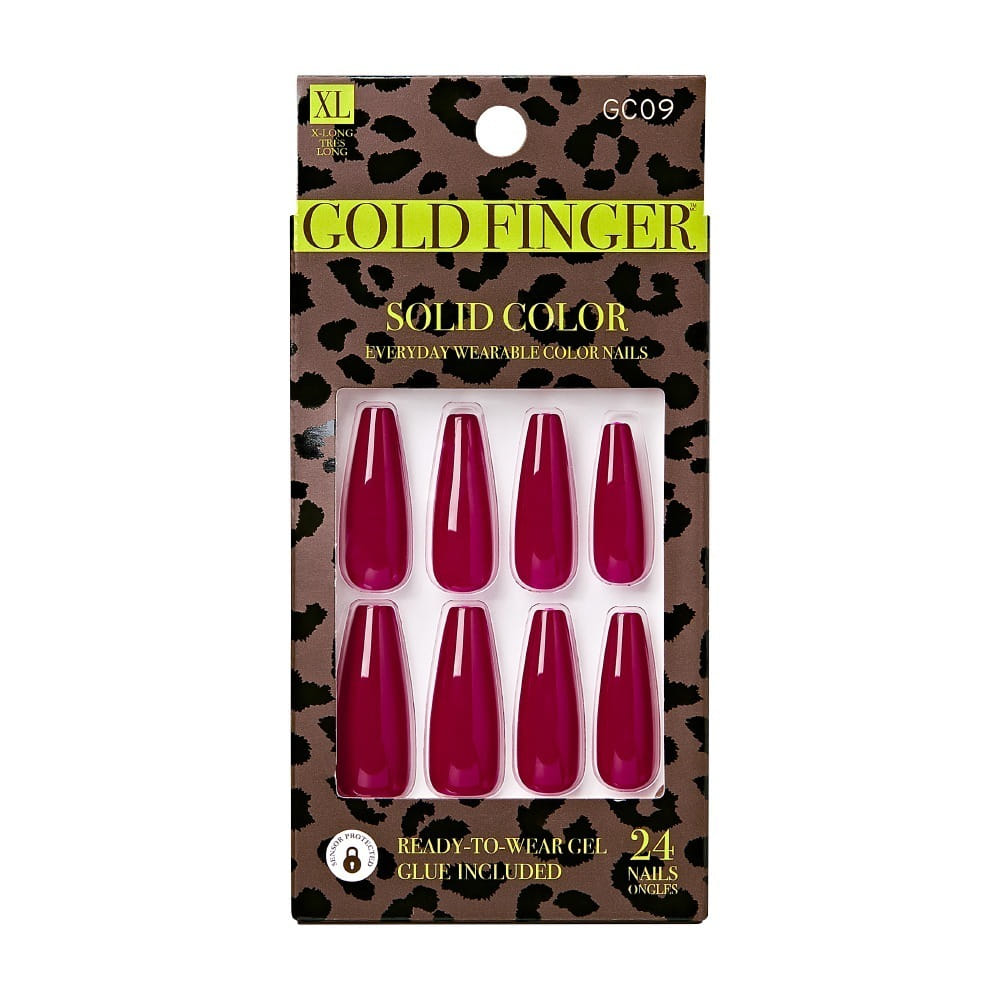 KISS Gel Gold Finger Solid Color Nails